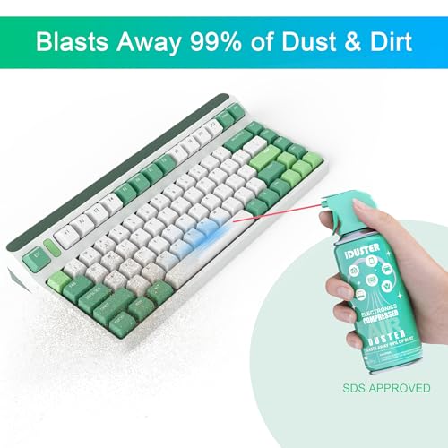Compressed Canned Air Duster for Computer - iDuster Disposable Electronic Keyboard Cleaner for Cleaning Duster, 2PCS(3.5oz) - size: 3.5oz 2PCS
