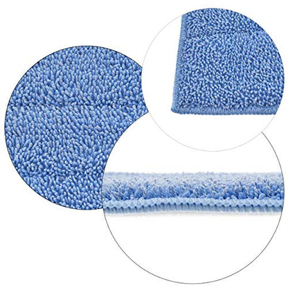 Superio Miracle Mop Set 2 Pack, Microfiber Flat Mop Wet and Dust Mop for Vinyl Plank, Hardwood, Laminate, Tile Flooring, Wall, with Aluminum Telescopic Handle, and Microfiber Mop Pad, Blue - size: Full Mops-2