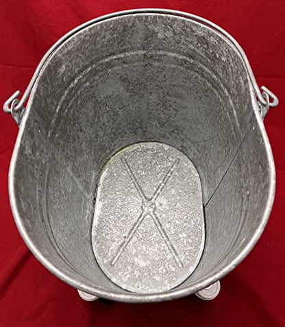 35 Quart Metal Mop Bucket with 2" Casters