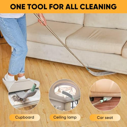 Sakerplus Retractable Gap Dust Cleaner, Artifact,Extendable Duster Cleaning Tool for Hard-to-Reach Areas, Reusable Washable Dusting Wand for Home,Ceiling,Blinds,Under Furniture
