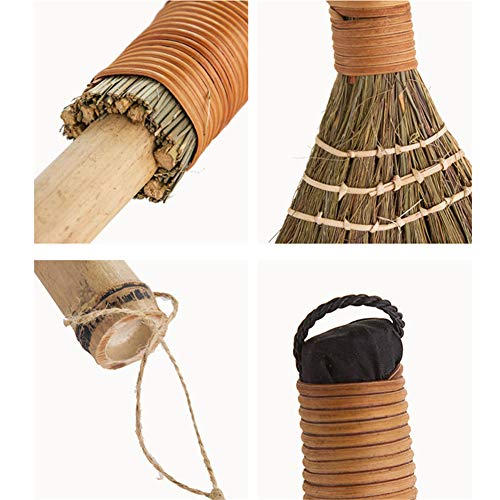 Handmade Straw Brooms for Sweeping, Natural Soft Straw Broom for Cleaning Indoor-Outdoor, Office, Sofa, Floor Car, Decor Idea -12 X 8 Inches (1 PC)