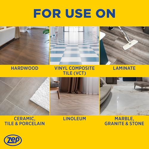 Zep Spray Mop Refill & Floor Cleaner – Streak-Free Shine for Hard Floors – 1 Gallon E-Z Fill Sprayer 2-Pack – Bundle