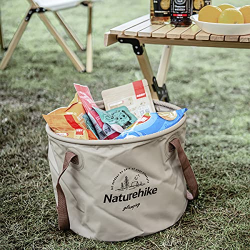 Naturehike Multifunctional Collapsible Water Basin, Folding Tub, Portable Bin, Lightweight Foldable Bucket with Handles for Camping, Dish Washing, Laundry, Fishing, Hiking - color: Coffee