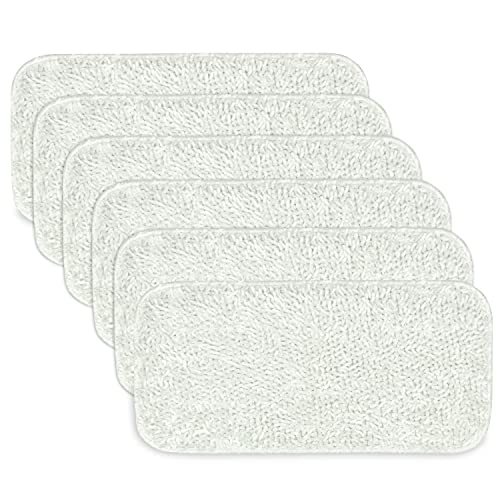 Sienna Luna Replacement Pads Microfiber Mop Pads Fit for Steamer Head SSM-3006 Series Hard Floor Mop Washable Durable Cloth Pads 6 Pack
