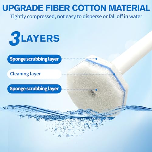Toilet Brush and Holder Set - Disposable Toilet Bowl Wand Refills with Toilet Bowl Cleaners, Toilet Brush Set Includes 20 Refill Heads, Wand & Storage Caddy - 5X Cleaning Power - size: Starter Kit+20 Refill Heads