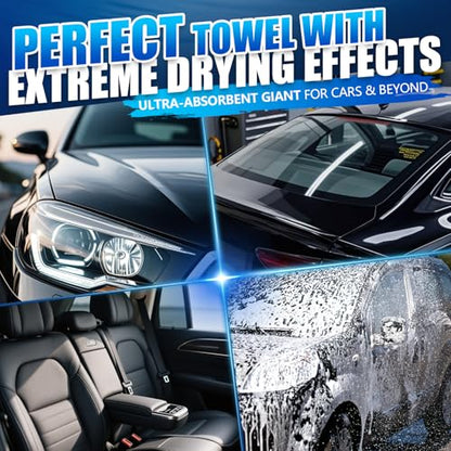 Airlab Car Drying Towel Microfiber Towels for Cars 1200 GSM Wash Auto Detailing Supplies Twist Pile Cleaning Cloth Absorbent Quick Dry Soft Loop Dry Flash Towel, 24 x 16 Inch,Pack of 1, Blue - color: 24 X 16 Inch, Pack of 1, Light Blue, 1200 Gsm