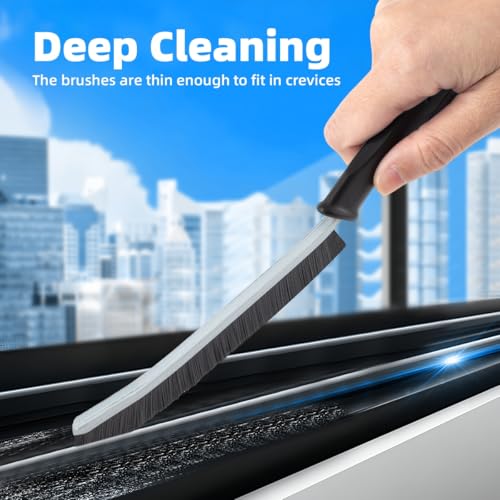 TQRR Hard Bristle Crevice Cleaning Brush-Thin Gap Scrub Brush, Small Cleaning Brush, Grout Brush, Kitchen Brush, Cleaning Tools for Toilet, Bathroom, Sink, Home, Household, Window (6, Mint) - color: Mint