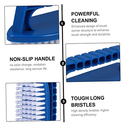 ibasenice 2pcs Heavy Duty Cleaning Brush for Sink Bathroom and Kitchen Ergonomic Handle for Easy Use Material for Performance for Scrubbing Showers and Floors