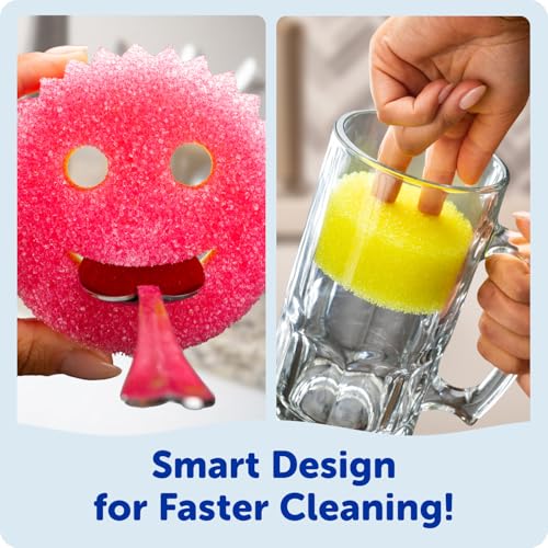 Scrub Daddy Sponges + Household Cleaning Supplies Bundle - PowerPaste Cleaning Putty, Tangerine Clean, PowErase Gel All Purpose Cleaner & Scrub Mommy (3 Pastes & 3 Sponges)