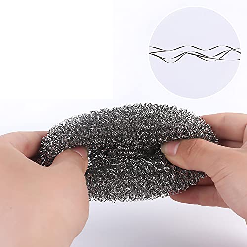 48 Pack Stainless Steel Scourers Sponges,Steel Wool scrubbers for stoves, pots, Cooker Hoods, etc. That are Difficult to Clean (48 Pack-Small 10 gram) - size: 48 Pack-Small 10 Gram