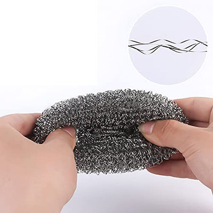 24 Pack Stainless Steel Scourers Sponges,Steel Wool scrubbers for stoves, pots, Cooker Hoods, etc. That are Difficult to Clean (24 Pack-Medium 20 Gram) - size: 24 Pack-Small 20 Gram