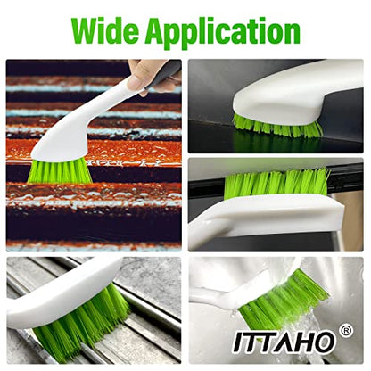 2 Pack Grout Cleaning Brush, Groove Gap Scrub Brush Set, All Purpose Indoor Outdoor Crevice Washing Tools for Window Track, Shower Door, Kitchen, Sink, Baseboard, Corner