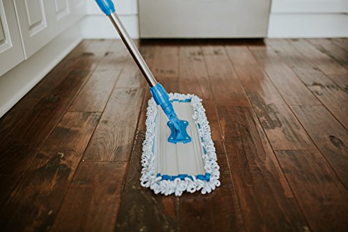 Zflow 18" Microfiber Dust Mop Pads 2-Pack - Premium Commercial Grade Washable Pads (18", Blue)