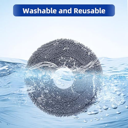 VIEWALL 8 Pack Rotating Mop Pads for Roborock Saros 10R, Saros 20, Saros Z70, Qrevo Edge 2, Qrevo CurvX Vacuum Cleaner, Washable Microfiber Mop Cloth Replacement Accessories - size: Saros Mop Pads 8 Pack