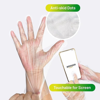 Disposable TPE Cooking Gloves, Ideal for Cleaning and Food Prep, Latex & Powder Free, Food safe - size: Small, style: 2*100pcs