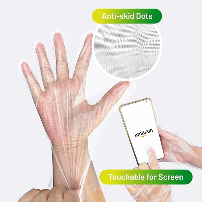Disposable TPE Cooking Gloves, Ideal for Cleaning and Food Prep, Latex & Powder Free, Food safe - size: Medium, style: 2*100pcs