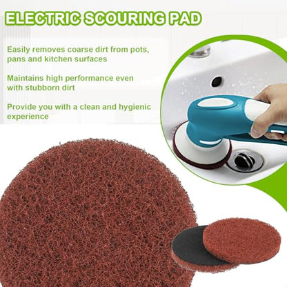 16pcs Heavy Duty Pads Electric Cleaning Brush Pad Set fit for Bosch Home/Garden 6033 Battery Cleaning Brush,Red - size: Red