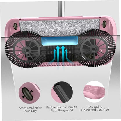 Carpet Sweeper Manual Manual Vacuum Sweeper 2 in 1 Hand Push 180 Degree Rotating Sweeping Mop Crumb Vacuum Cleaner Home Cleaning Tool Style2 - color: Style2