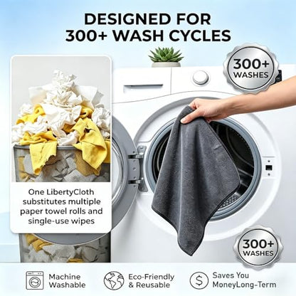 Liberty Cloth Cleaning Towels, 600GSM Microfiber Towels, Ultra Absorbent Lint-Free for Car & Home Use (Gray600g/㎡ 3pcs,30 * 40cm) - size: 30*40cm