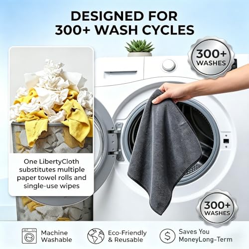Liberty Cloth Cleaning Towels, 600GSM Microfiber Towels, Ultra Absorbent Lint-Free for Car & Home Use (Gray600g/㎡ 3pcs,40 * 60cm) - size: 40*60cm