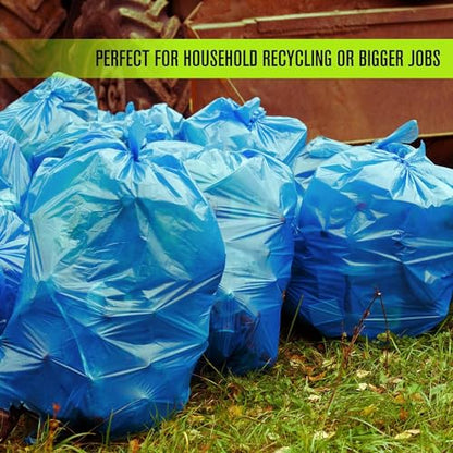 Aluf Plastics 12-16 Gallon 1.2 MIL (eq) Blue Industrial Strength Trash Bags - 24" x 31" - Pack of 250 - for Industrial, Home, & Recycling - style: 12-16 Gal, 1.2 Mil Equiv, 250 Count