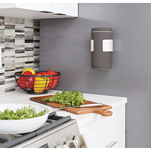 iDesign Adhesive Cleaning Wipes Holder for Kitchen or Bathroom - Coconut White