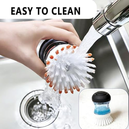 4 Pack Brush Refills for OXO Dish Brush Refill B, Brush Head Replacement OXO Dish Brush Replacement Head（White Round） - color: White Round