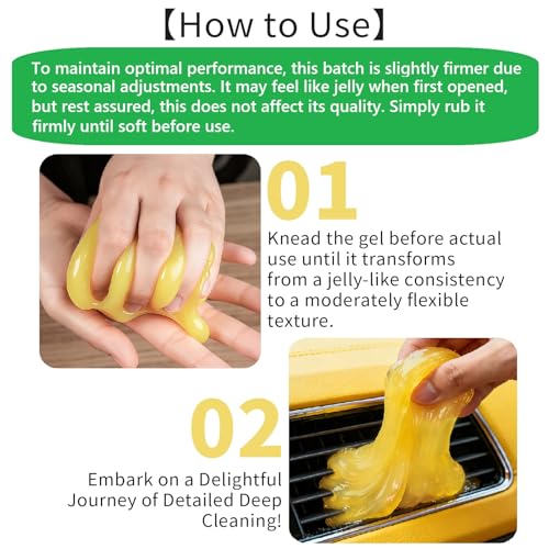 ASFSKY Car Cleaning Gel（4 Packs） Dust Cleaning Putty Universal Car Interior Cleaner Keyboard Dust Remover Car Slime Gifts for Men Women Girl