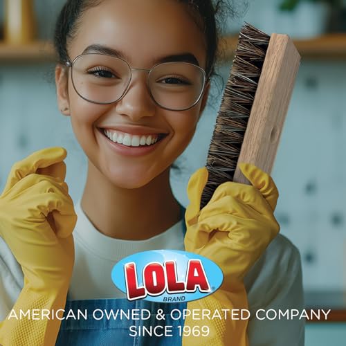 LOLA Deck Scrub Brush, 9" x 3.5" Head w/Palmyra & PVC Bristles for Outdoor Cleaning, Removes Dirt & Grime from Patios, Decks, Grout, 9 CT - size: 9 Pack, style: Palmyra & PVC Deck Broom -Steel Handle