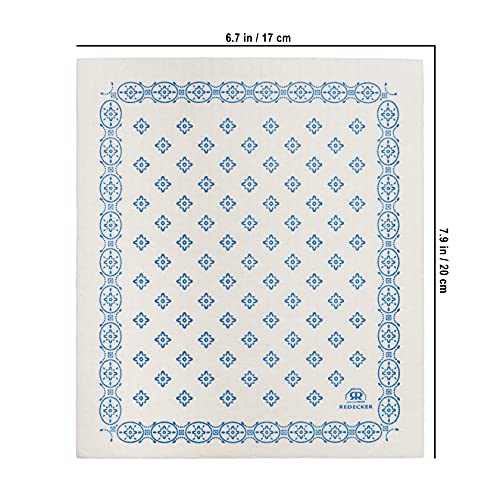 Redecker Reusable Cellulose Dishcloth, Set of 2, Eco-Friendly and Biodegradable Sponge Cleaning Cloths, Machine Washable, Durable, Absorbent, No Odor, Made in Germany