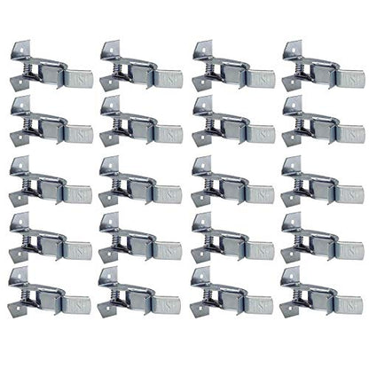Heavy Duty Metal Gaint Spring Grip Clamp Tool Hanger Wall Orgainzer for Garage Closet Brooms and Mops Wall Mount Holder (Pack of 20) - size: Pack of 20