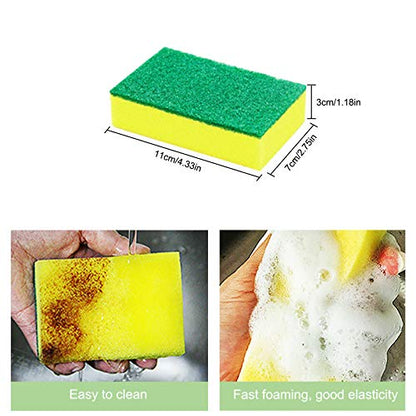30 Pack Sponge Individually Wrapped, Non Scratch Scrouing Sponges for Household Cleaning, Dishes, Kitchen, Apartment, Car, Bike