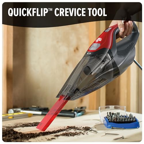 Dirt Devil Scorpion Plus Handheld Vacuum Cleaner, Powerful Suction, Lightweight, Includes Pivoting Stair and Upholstery Tool, Crevice Tool, Corded Portable Vacuum Cleaner - size: One Size
