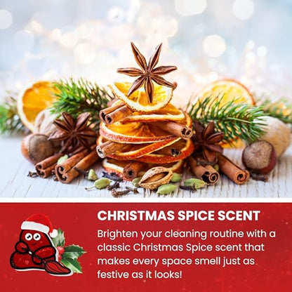 Slime Buddies Car Cleaning Gel Putty - Christmas Spice Scented Interior Detailing Tool for Cup Holders, Air Vents & Keyboard - Reusable Auto Detailing Accessories - Dust Remover Goop - color: 01 Pack Christmas Spice