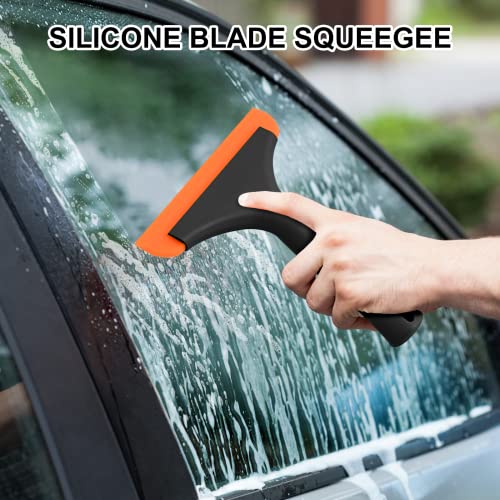 SetSail Shower Squeegee for Glass Doors, Small Squeegee for Shower Glass Door Mini Silicone Squeegee for Window Cleaner Tool Bathroom Squeegees for Car Window Cleaning 2 Pack - size: 2 Pack