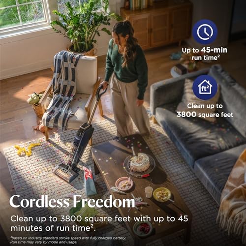 Bissell CrossWave HydroScrub Cordless Wet Dry Vacuum Mop, Floor Cleaner with ZeroGap Edge Cleaning & FurFinder Headlights, 45-Minute Runtime for Hard Floors & Area Rugs, 4275F - style: CrossWave HydroScrub