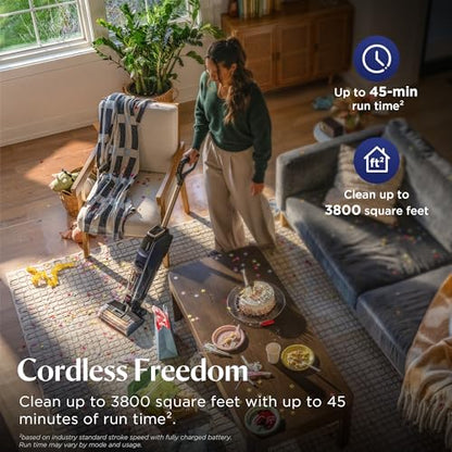 Bissell CrossWave HydroScrub Cordless Wet Dry Vacuum Mop, Floor Cleaner with ZeroGap Edge Cleaning & FurFinder Headlights, 45-Minute Runtime for Hard Floors & Area Rugs, 4275F - style: CrossWave HydroScrub