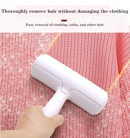 Reusable Pet Hair Remover & Lint Roller - Effortless Cat and Dog Fur Removal for Furniture, Couch, Carpet, Clothing, and Bedding - Portable Multi-Surface Cleaning Tool
