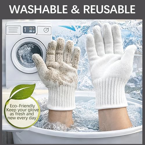 8pair unisex white cotton glove liners,string knit cloth men work safety gloves for gardening,warehouse,cooking,bbq - color: White Edging*8pairs