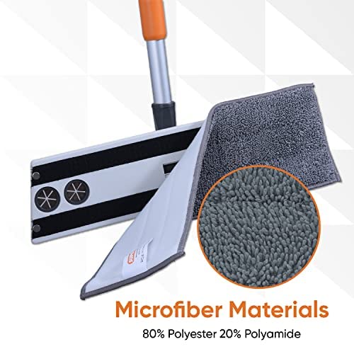 Superio Microfiber Mop Pads, Refill Miracle Mop, Dust Mop Replacement Head 16 Inch Damp Mop Refill for Flat Mop Set, with Velcro-Grey, 3 pack - size: 3 Dusting Pads