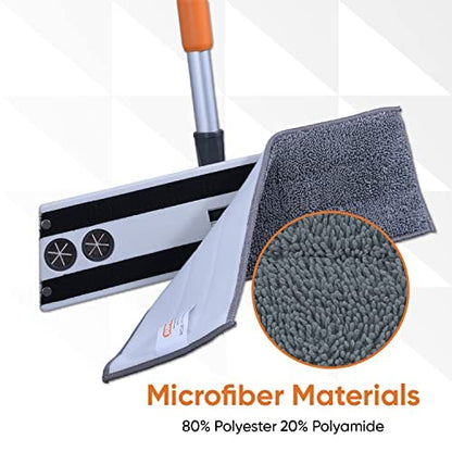 Superio Microfiber Mop Pads, Refill Miracle Mop, Dust Mop Replacement Head 16 Inch Damp Mop Refill for Flat Mop Set, with Velcro-Grey, 3 pack - size: 3 Dusting Pads