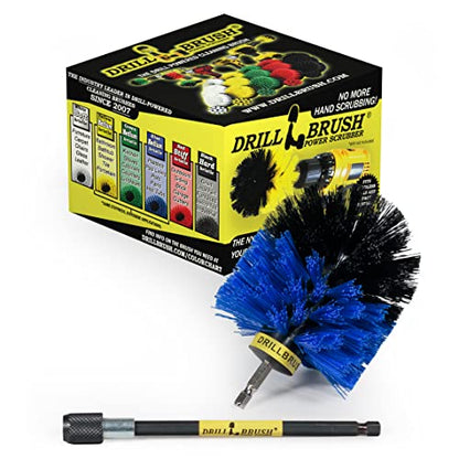 Aquatic Cleaning Supplies - Boat and Carpet Cleaner Brush - Boat Accessories for Cleaning - Scrubbing Drill Powered Brush - Boat Hull Cleaner - Pool Cleaning Set - Extended Reach Cleaning - Tank Brush - color: Blue