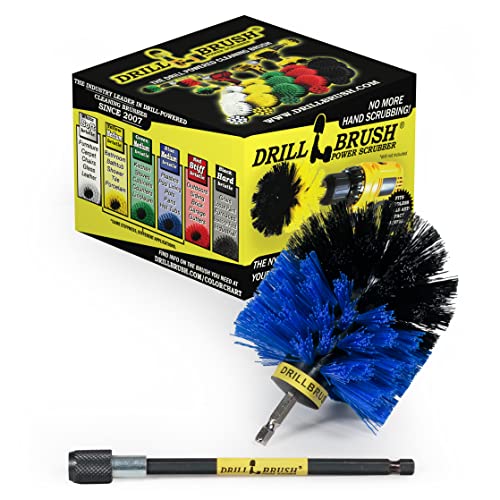 Aquatic Cleaning Supplies - Boat and Carpet Cleaner Brush - Boat Accessories for Cleaning - Scrubbing Drill Powered Brush - Boat Hull Cleaner - Pool Cleaning Set - Extended Reach Cleaning - Tank Brush - color: Blue