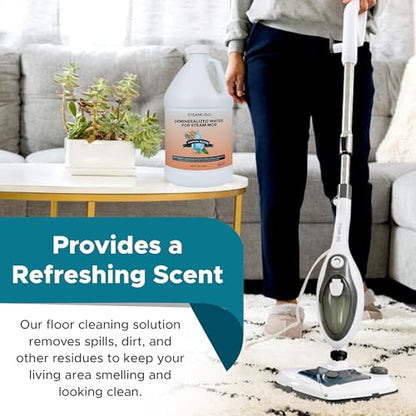 Steam & Go Demineralized Water for Steam Mop – Tropical Bloom Scent, 128 Fl Oz | Scented Floor Cleaner Solution, Ready-to-Use, Compatible with Any Steam Cleaner - size: 1 gallon
