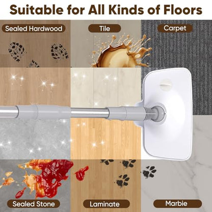 Steam Mop, 13-in-1 Powerful Detachable Handheld Steamer with 14 Accessories, 500ML Removable Tank & 23FT Power Cord for Floor Cleaning, Hardwood, Tiles, Window, Carpet