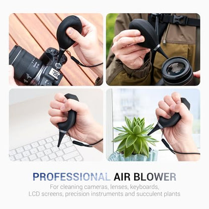 [Upgraded Version] Soft Tip Silicone Camera Dust Blower Lens Air Blower with Cleaning Cloth,Camera Lens Cleaner Air Blower for Sensor LCD Keyboards Alcohol Ink Printing,Dust Blower Replace Canned Air - size: Upgraded Version/Camera Air Blower