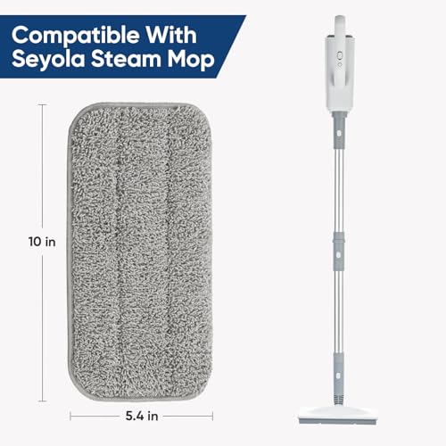 Seyola Steam Mop Pads for Floor Cleaning, Washable and Reusable Replacement Mop Pads 6pack - color: Grey