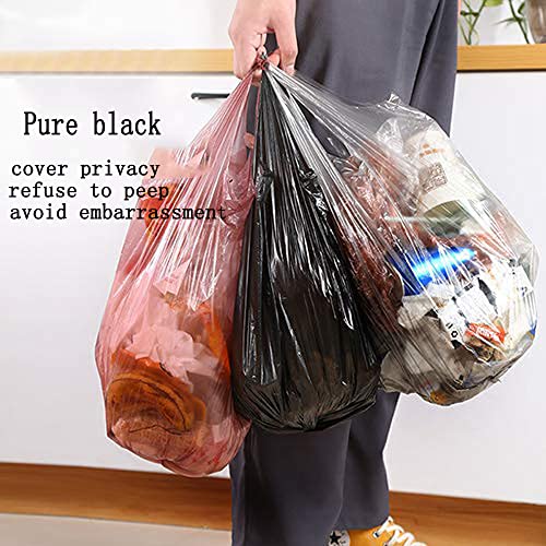 Small Black Trash Bags,200 Counts Thicken Value Pack 4 Gallon Trash Bag,Small Garbage Bags for Office,Kitchen,Bedroom Waste Bin