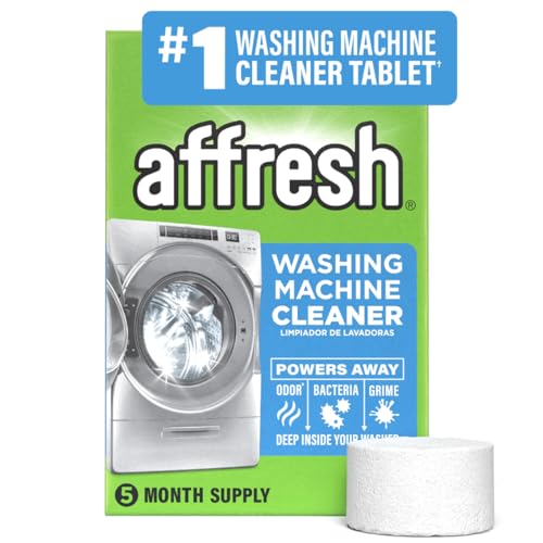 Affresh Washing Machine Cleaner, Helps Power Away Odor Causing Bacteria & Grime Deep Inside Pump, Valve & Hoses, 5 Time Release Tablets, 5 Month Supply - size: 5 Count (Pack of 1)