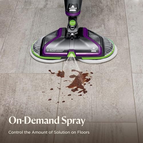 Bissell Spinwave Cordless Pet Spin Mop, 18V Electric Hard Floor Cleaner with Reusable Washable Pads, Pet Stain Removal for Sealed Wood Tile & Laminate Floors, 23157 - style: SpinWave Cordless Pet